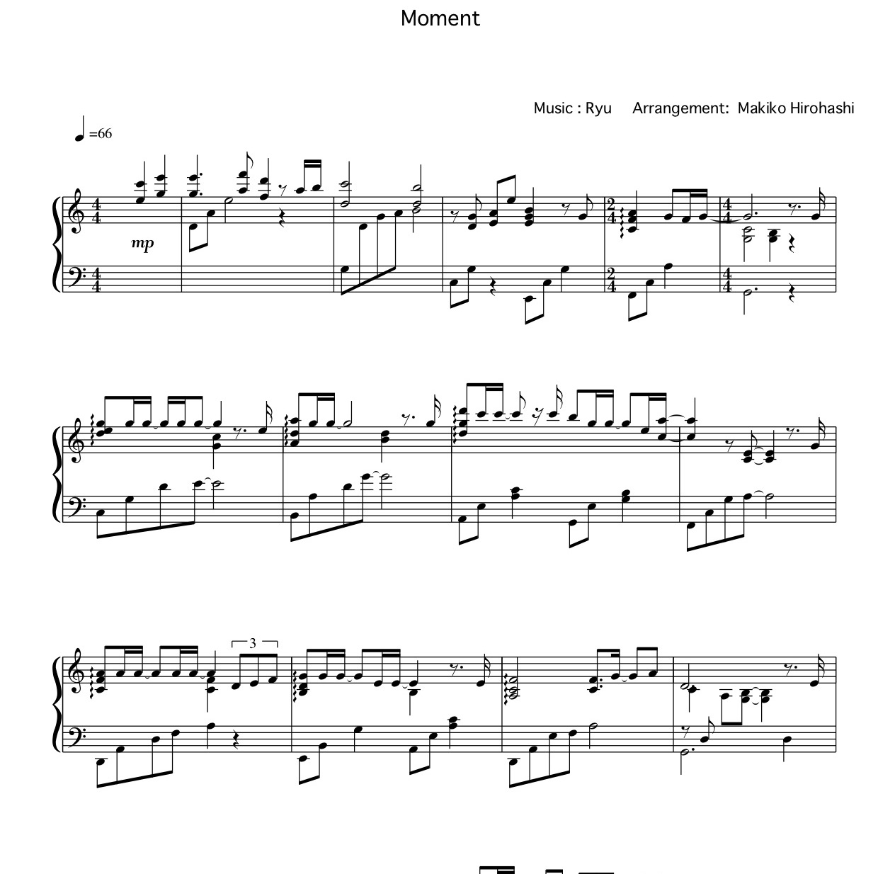 Moment / from “Winter Sonata” – Makiko Hirohashi Official